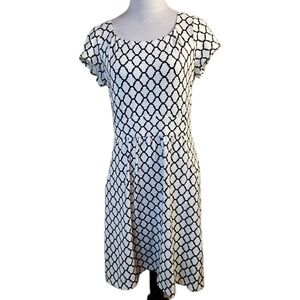 J McLaughlin Womens Emma Midi Shift Dress Sz Medium Catalina Stretch Side Pocket